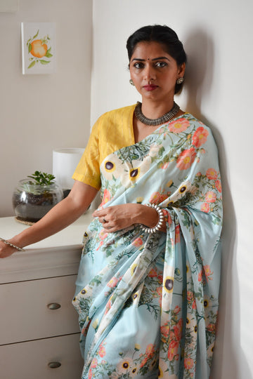 Ferozah - Muslin Saree