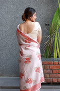 Buy-Gulmohar Dreams - Chanderi Saree-Cyahi-Online