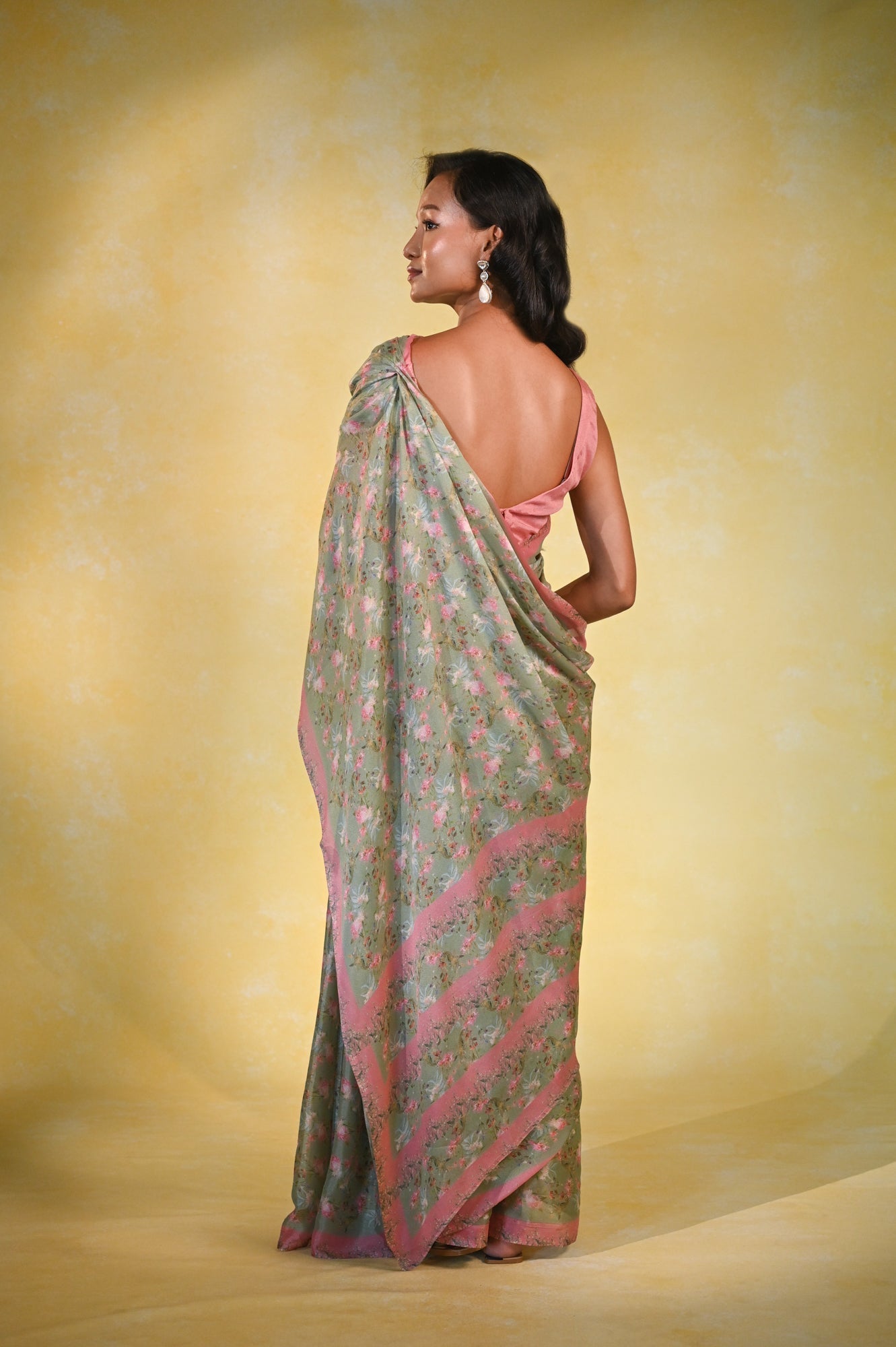 Lush Blossoms - Crepe Saree