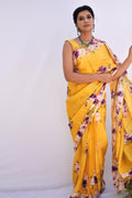 Buy-Marigold - Silk Saree-Cyahi-Online