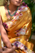 Buy-Marigold - Silk Saree-Cyahi-Online