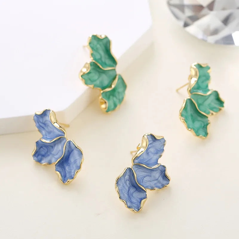 Flora - Enamel Petal Earrings